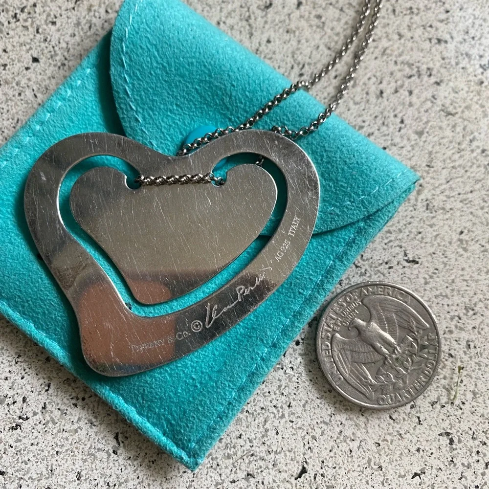 Tiffany&co Elsa Peretti LG vintage $/b card/holder or charm. Chain not included